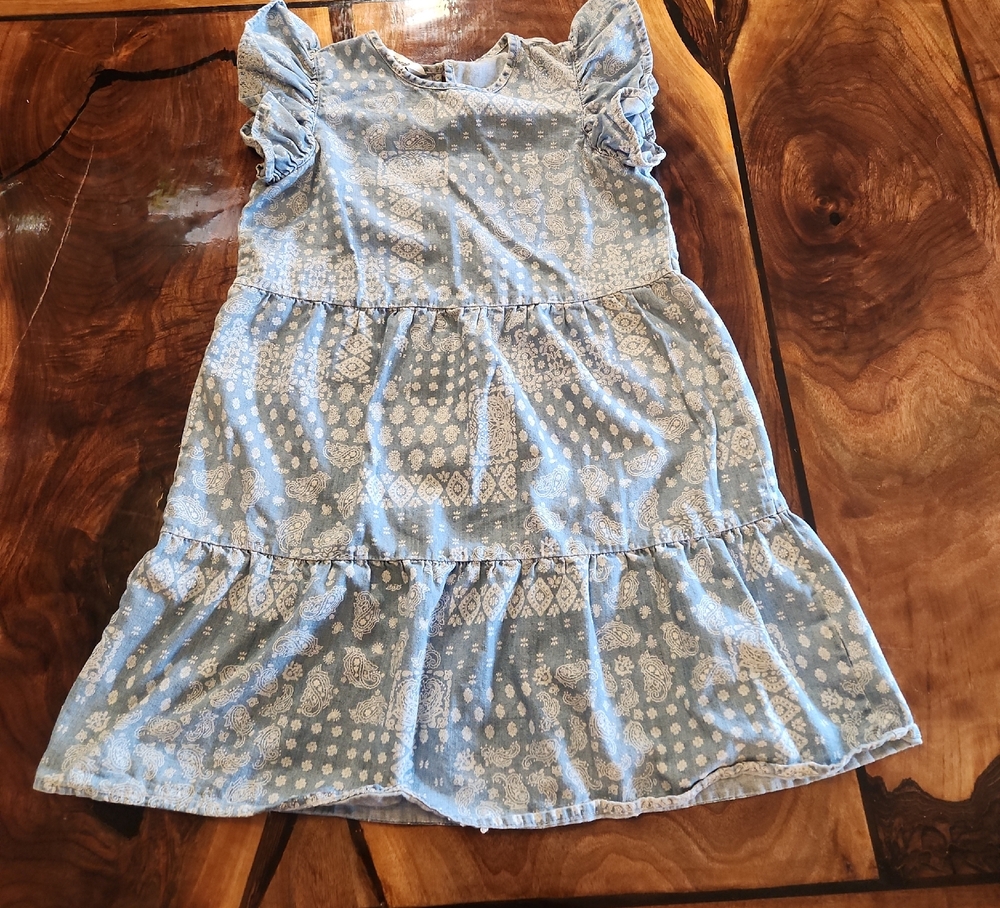 Wrangler Kids Dress in Light Blue Pattern